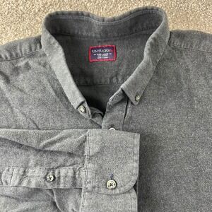 UNTUCKIT Men 3XL Gray Long Sleeve Brushed Cotton Button Down Shirt Cotton Casual